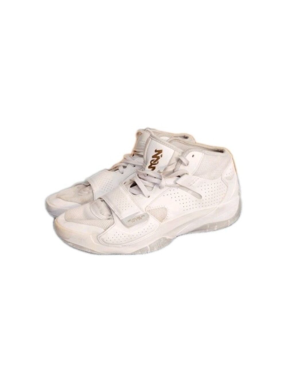 Nike Air Jordan Men's Zion Williamson White Metallic Gold Size 11